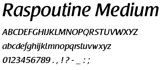 Raspoutine Medium font